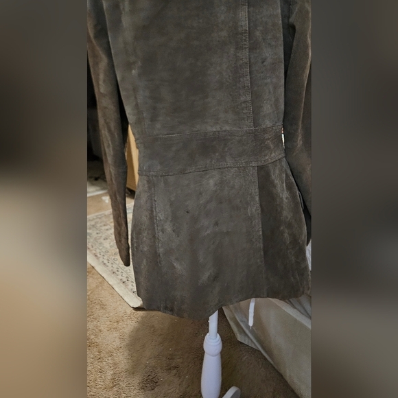 Vintage Y2K RUE 21 100% Genuine Leatger Suede Tailored Jacket. Brown.Size SM - Picture 14 of 16
